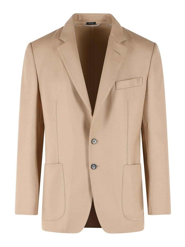 TOM FORD: casual jackets - Light Brown Wool Jacket