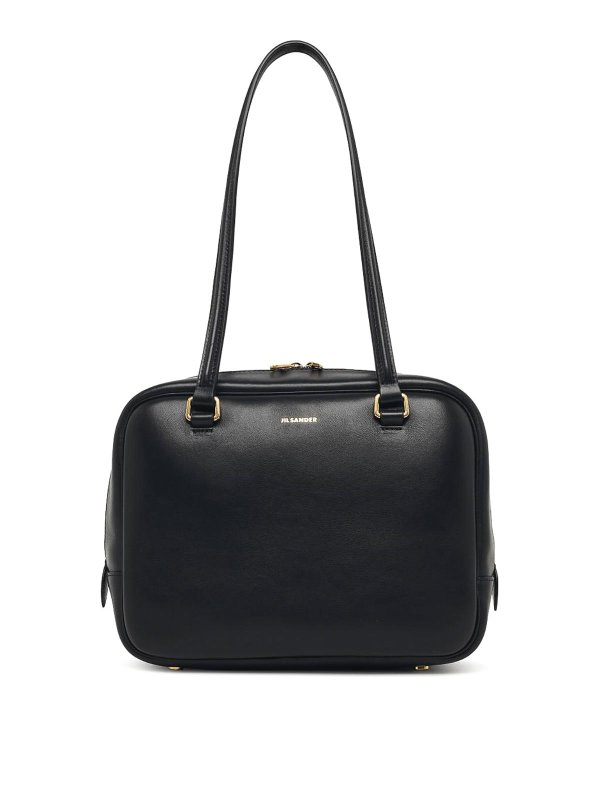 JIL SANDER: totes bags - Medium  Black Leather Bag