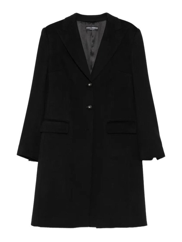 DOLCE & GABBANA: ロングコート - ロングコート - 黒