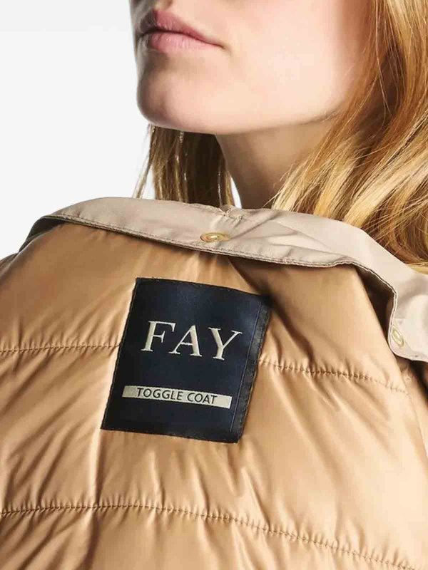 ロングコート - ベージュ shop online: FAY