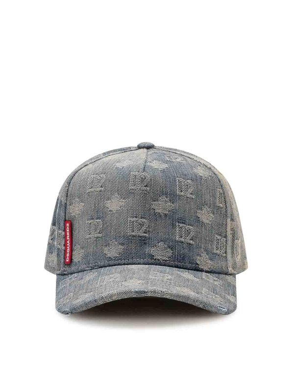 DSQUARED2: hats & caps - Baseball Cap hat in denim