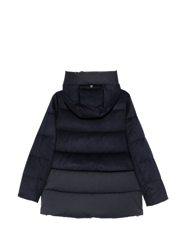DUNO: padded jackets online - Keiko bi-material down jacket