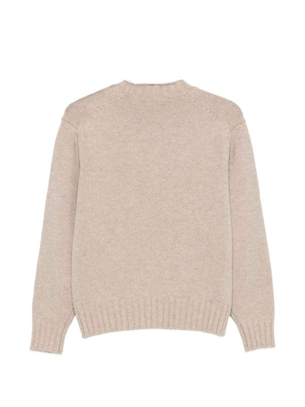 DUNST: Strickpullover mit Rundhalsausschnitt online - Rundhalspullover - Beige
