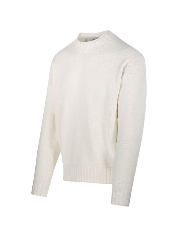 The Best Shops DUNST: Strickpullover mit Rundhalsausschnitt - Rundhalspullover - Weiß