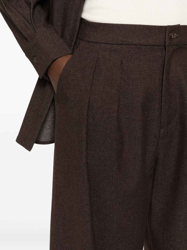 テーラードパンツ - ダークブラウン shop online: ELEH