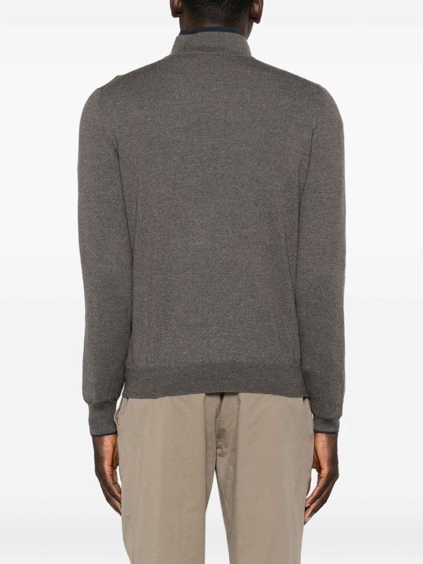 The Best Shops GRAN SASSO: Strickpullover mit Rundhalsausschnitt - Rundhalspullover - Grau