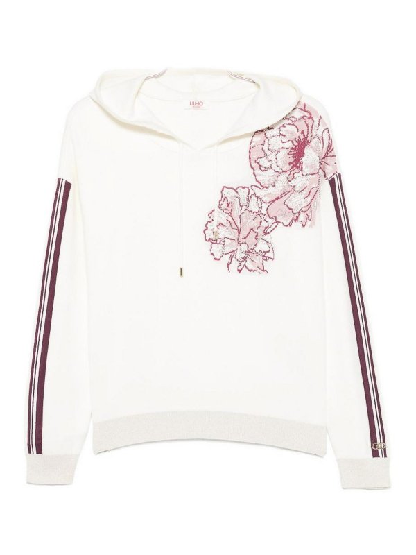 Liu Jo: Strickpullover mit Rundhalsausschnitt - Rundhalspullover - Rosa