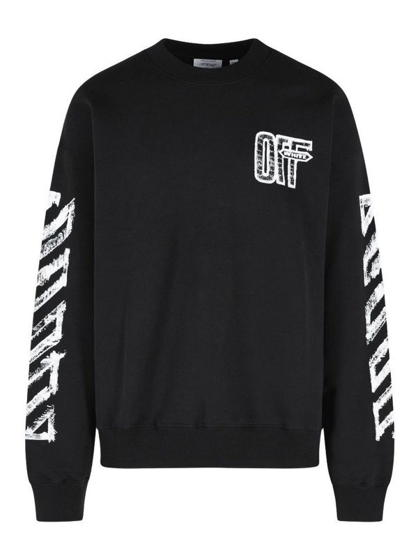 OFF-WHITE: スウェット＆セーター - スウェットシャツ/セーター - 黒