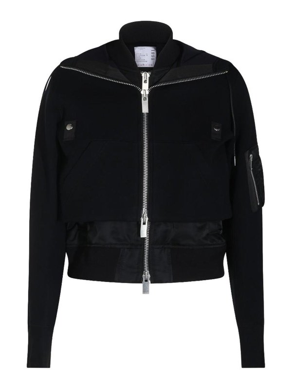 Sacai: スウェット＆セーター - スウェットシャツ/セーター - 黒