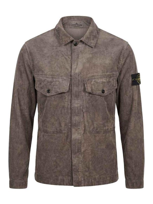 STONE ISLAND: シャツ - シャツ - グレー