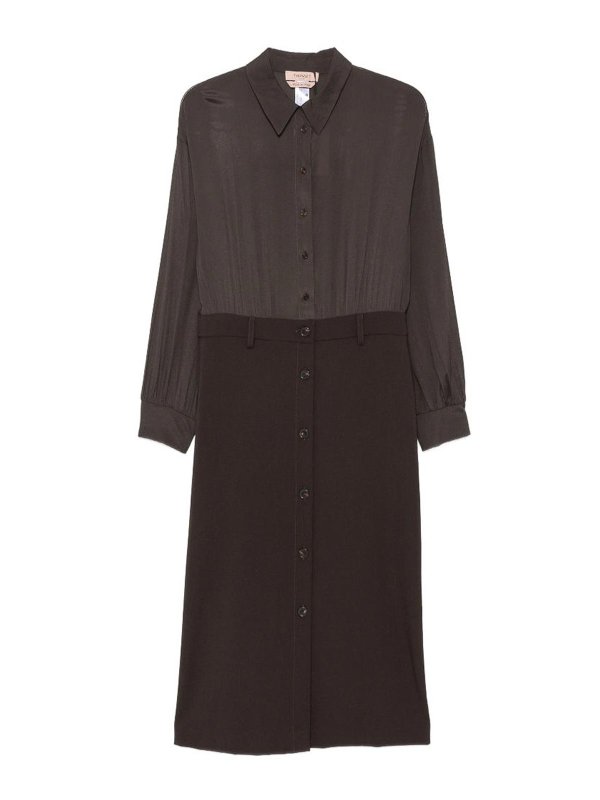 TWINSET: ロングコート - ロングコート - ブラウン