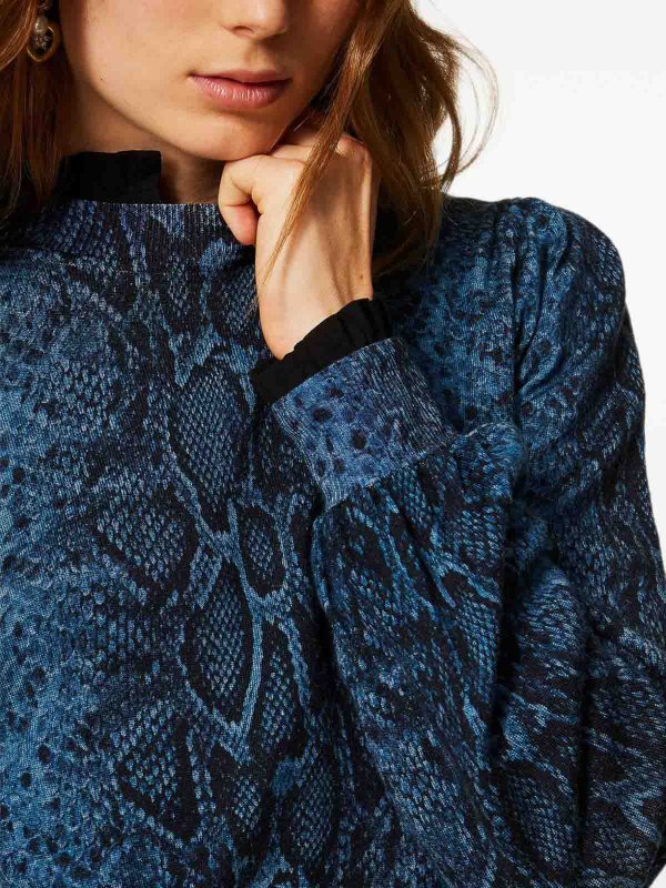Rundhalspullover - Blau shop online: TWINSET