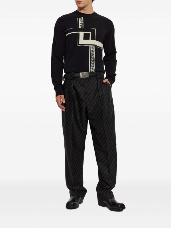 クルーネック - 黒 shop online: VERSACE