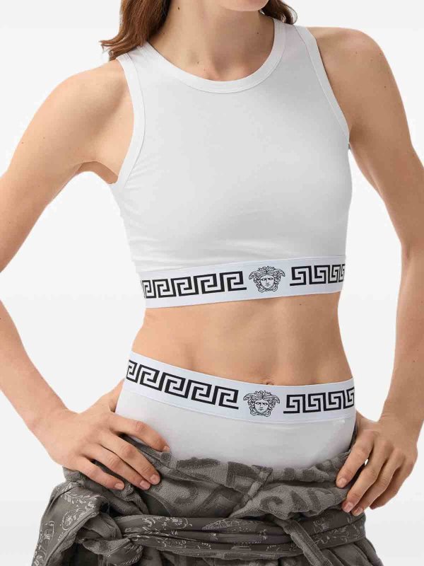 Top - Weiß shop online: VERSACE