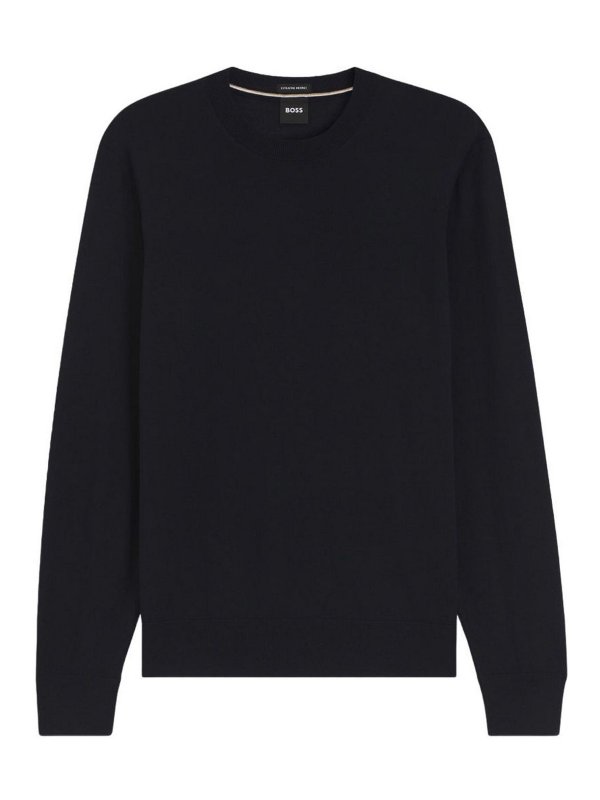 Hugo Boss: クルーネック - クルーネック - ダークブルー