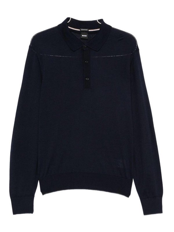Hugo Boss: クルーネック - クルーネック - ダークブルー