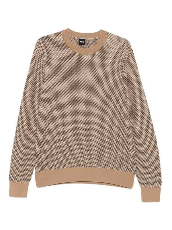 Hugo Boss: クルーネック - クルーネック - ベージュ