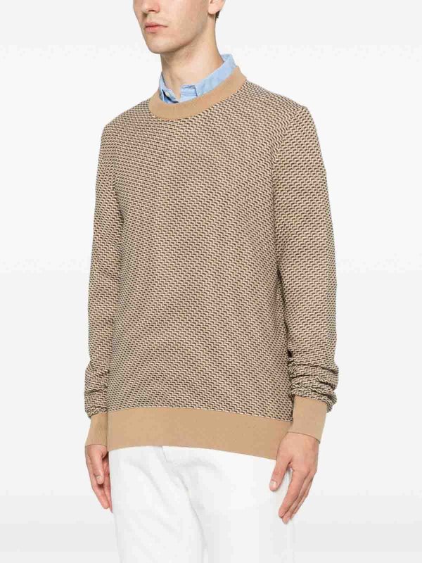 The Best Shops Hugo Boss: クルーネック - クルーネック - ベージュ
