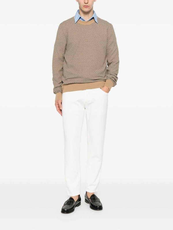 クルーネック - ベージュ shop online: Hugo Boss