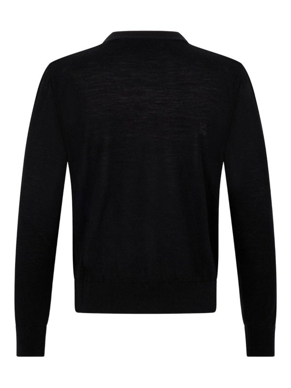 DSQUARED2: Suéteres con cuello pico online - Suéter Cuello Redondo - Negro