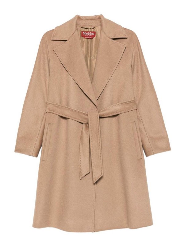 MAX MARA STUDIO: ニーレングスコート - 膝丈コート - キャメル