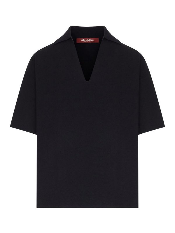 MAX MARA STUDIO: Strickpullover mit Rundhalsausschnitt - Rundhalspullover - Schwarz