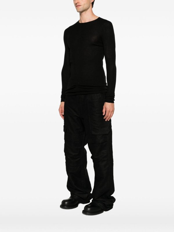 Rundhalspullover - Schwarz shop online: RICK OWENS