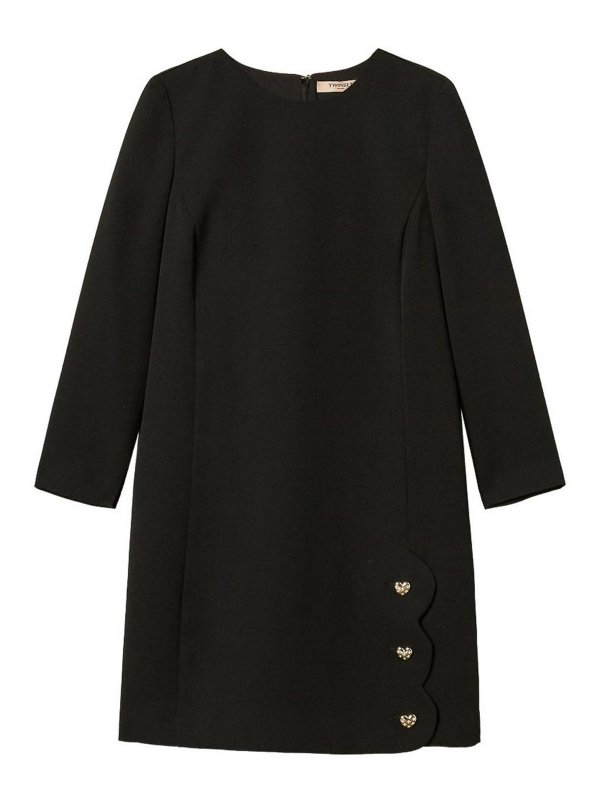 TWINSET: ロングコート - ロングコート - 黒