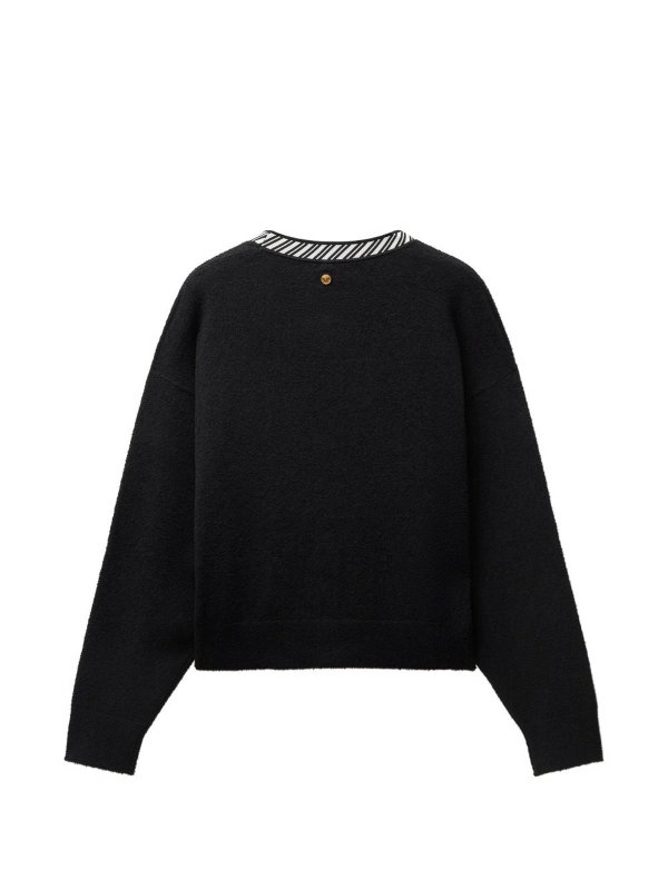 VERSACE: Pull col rond online - Pull Col Rond - Noir
