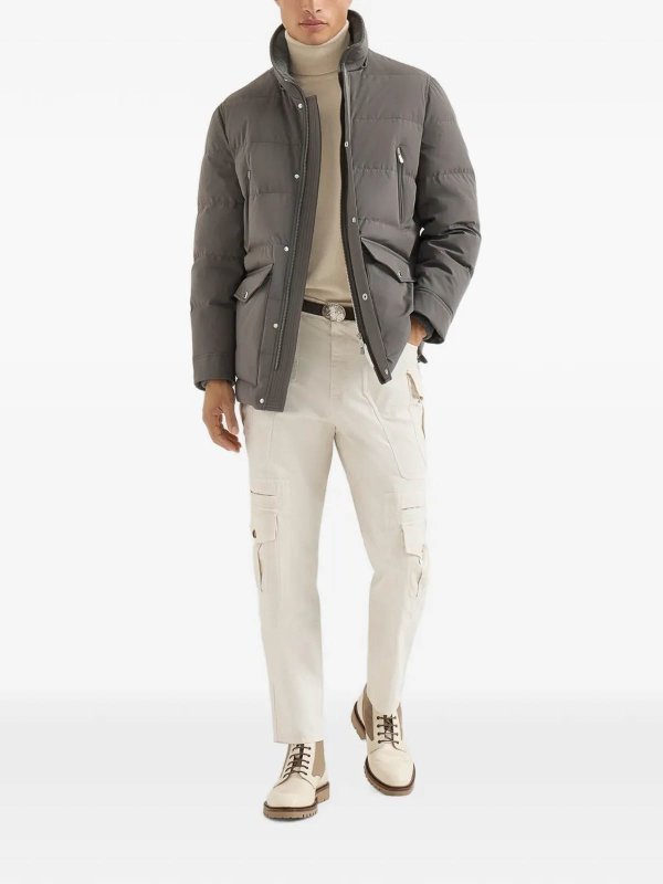 BRUNELLO CUCINELLI: ダウン・ハイテクジャケット online - ダウンジャケット - グレー