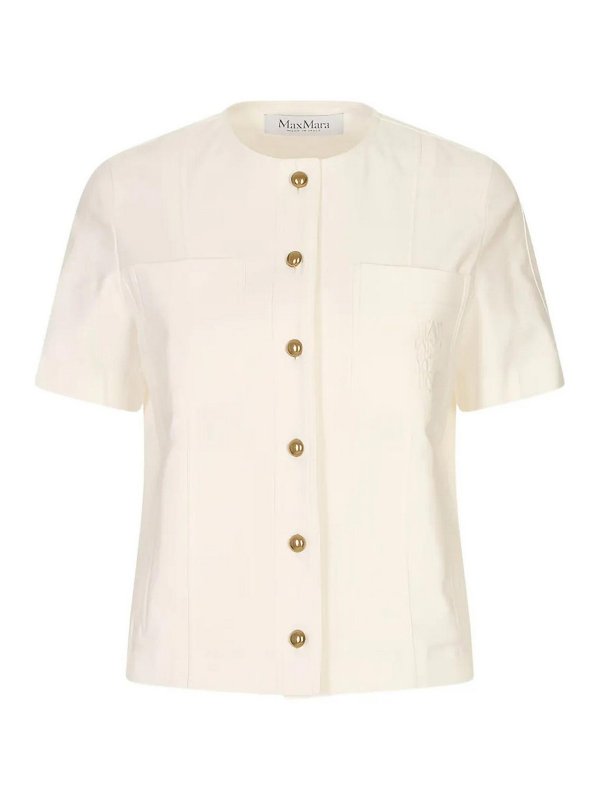 Max Mara: Tops y camisetas sin mangas - Top - Blanco
