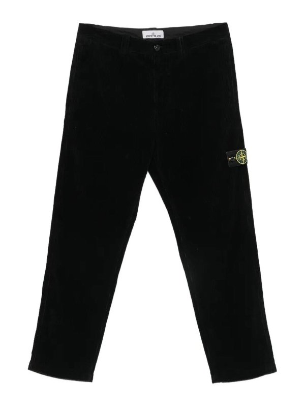 STONE ISLAND: カジュアルトラウザー - カジュアルパンツ - 黒