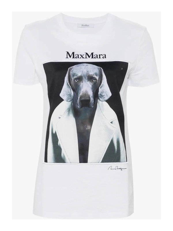 Max Mara: Camisetas - Camiseta - Blanco