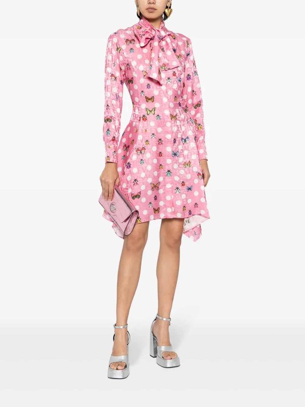 VERSACE: ニーレングスドレス online - 膝丈ドレス - マルチカラー