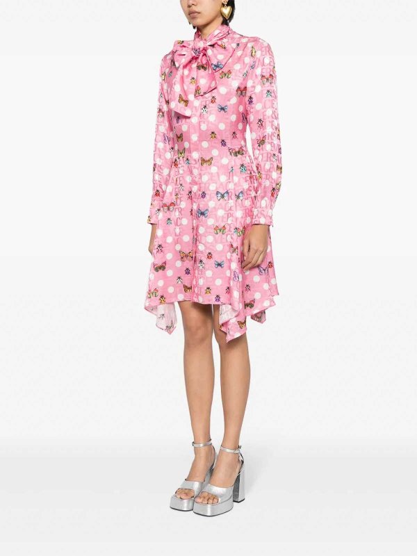 The Best Shops VERSACE: ニーレングスドレス - 膝丈ドレス - マルチカラー