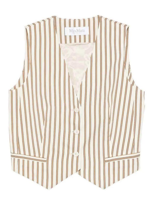 Max Mara: Chalecos  - Chaleco - Beis