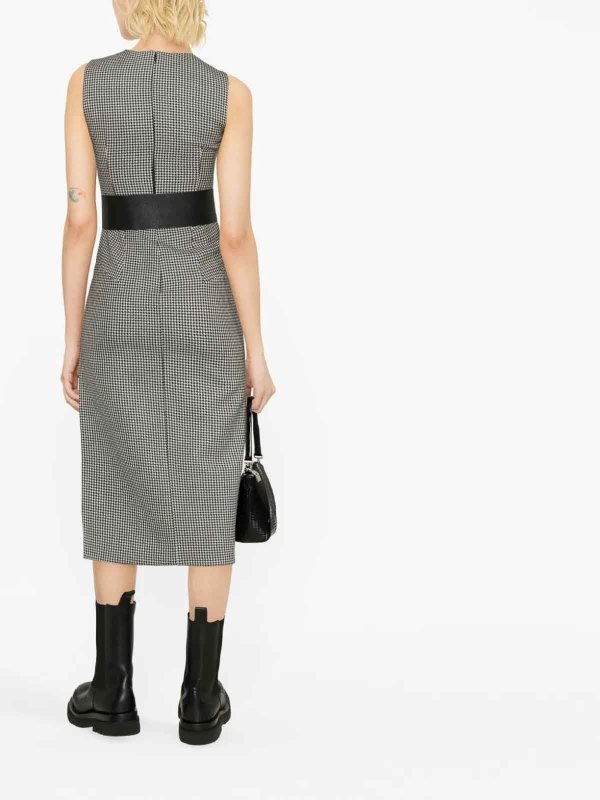 膝丈ドレス - 黒 shop online: ALEXANDER MCQUEEN
