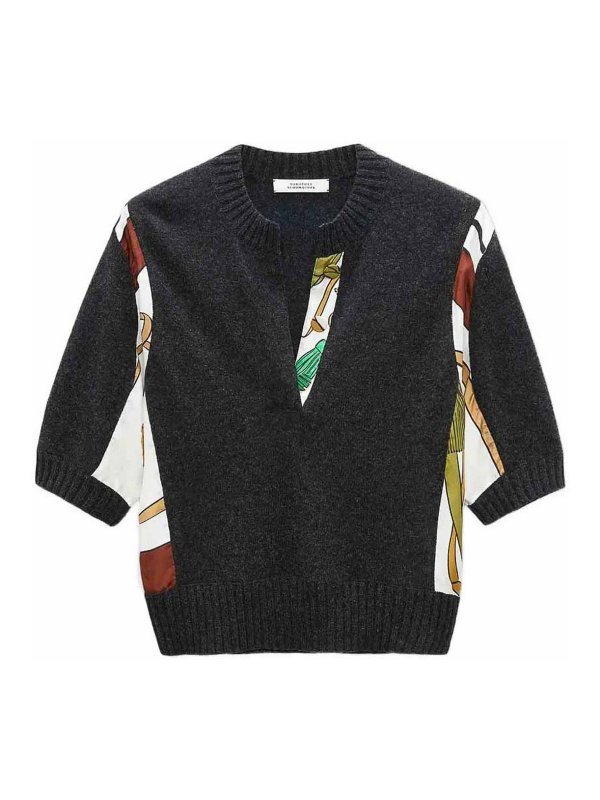DOROTHEE SCHUMACHER: v necks - Foulard Statement pullover