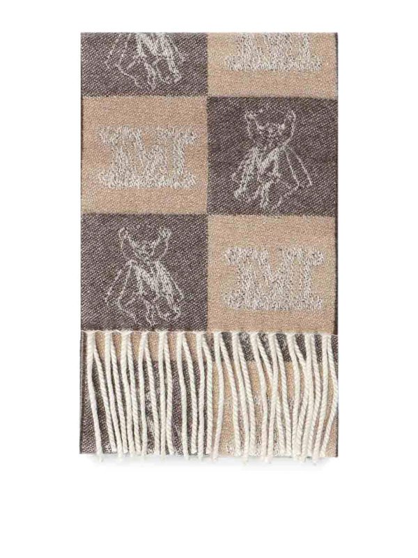 Max Mara: Bufandas y pañuelos - Bufanda - Beis