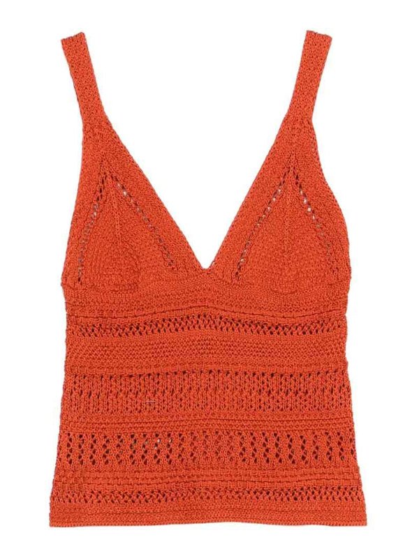 ALPHA STUDIO: Tops & Débardeurs - Top - Marron