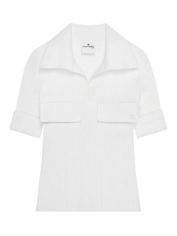 Courreges: Tops & Débardeurs - Top - Blanc