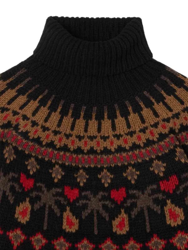 The Best Shops ALANUI: Suéteres con cuello pico - Suéter Cuello Redondo - Negro