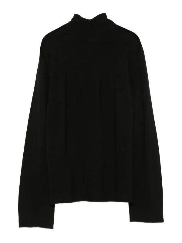 ALPHA STUDIO: Col roulé & Col polo - Pull Col Roulé - Noir