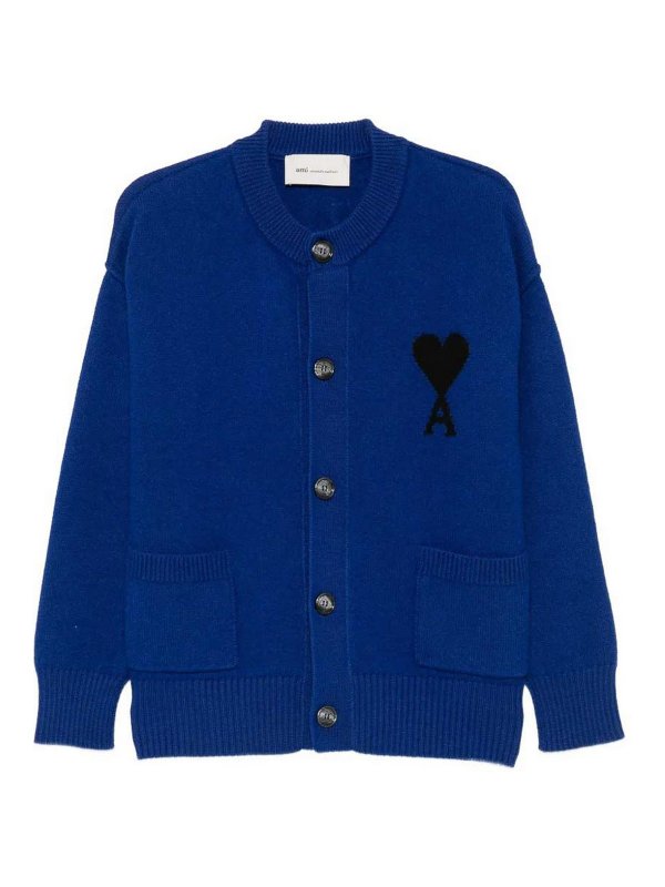 AMI PARIS: Cardigans - Cardigan - Hellblau