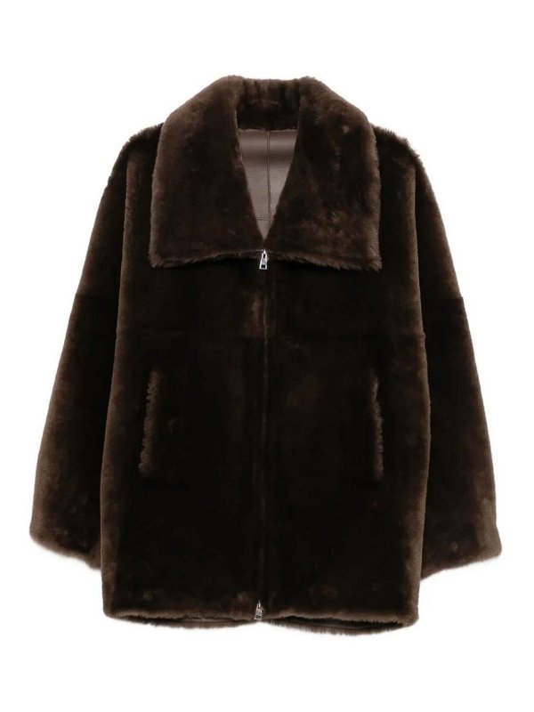 Blancha: knee length coats - Shearling coat