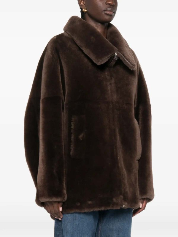 The Best Shops Blancha: knee length coats - Shearling coat