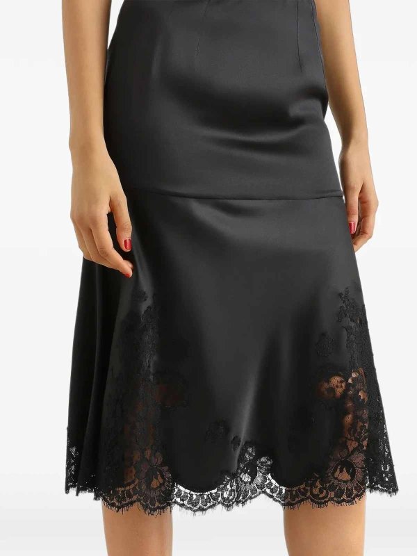 DOLCE & GABBANA: ニーレングススカート＆ミディ丈 online - 膝丈/ミディスカート - 黒