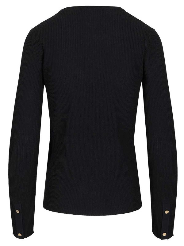 Max Mara: Suéteres con cuello pico online - Suéter Cuello Redondo - Azul
