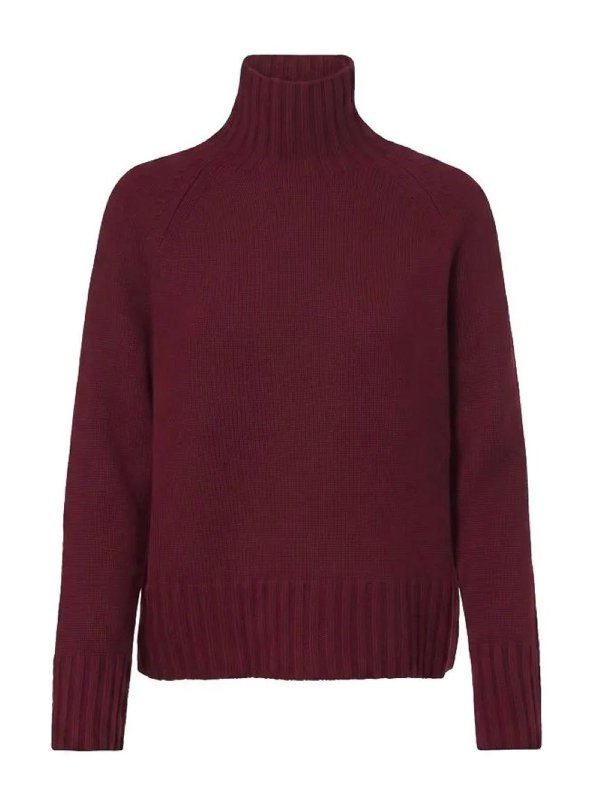 Max Mara: クルーネック - クルーネック - ダークレッド