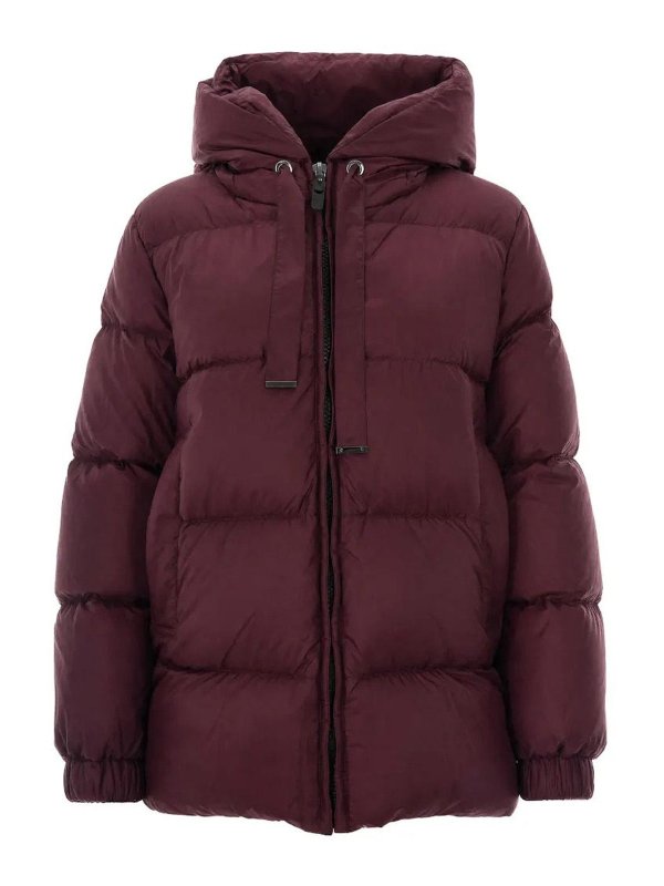 MAX MARA THE CUBE: ダウン・ハイテクジャケット - ダウンジャケット - ダークレッド
